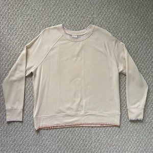 Hand-stitched A New Day Cream Sweatshirt